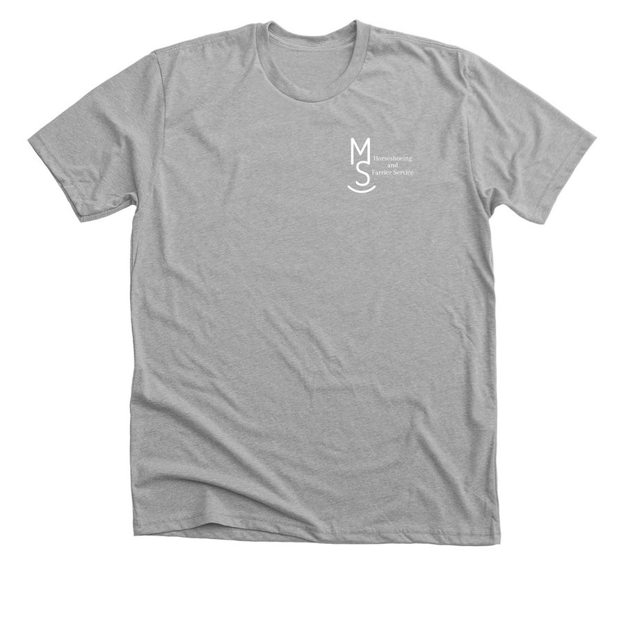 MS Horseshoeing Apparel, a Athletic Heather Premium Unisex Tee