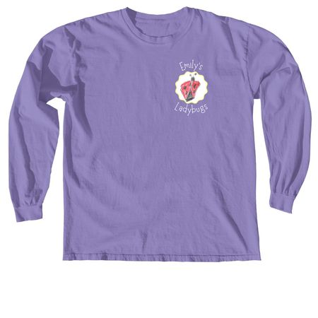Emily's Shirt, a Violet Comfort Colors Long Sleeve Tee