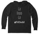 Be like Dodd, a Space Black Allmade Eco Triblend Hoodie Tee (back-view)