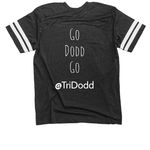 Be like Dodd, a Vintage Smoke / White Football Jersey Tee (back-view)