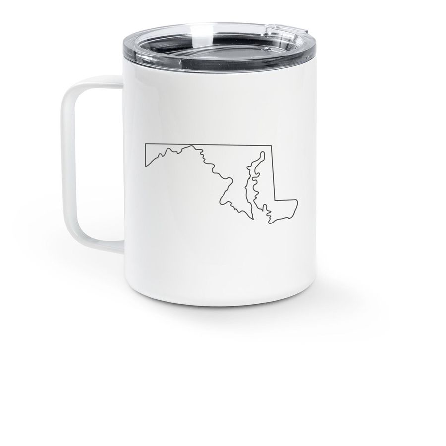 Chris's Cruisers Travel Mug, a White Stainless Steel Travel Mug (back-view)