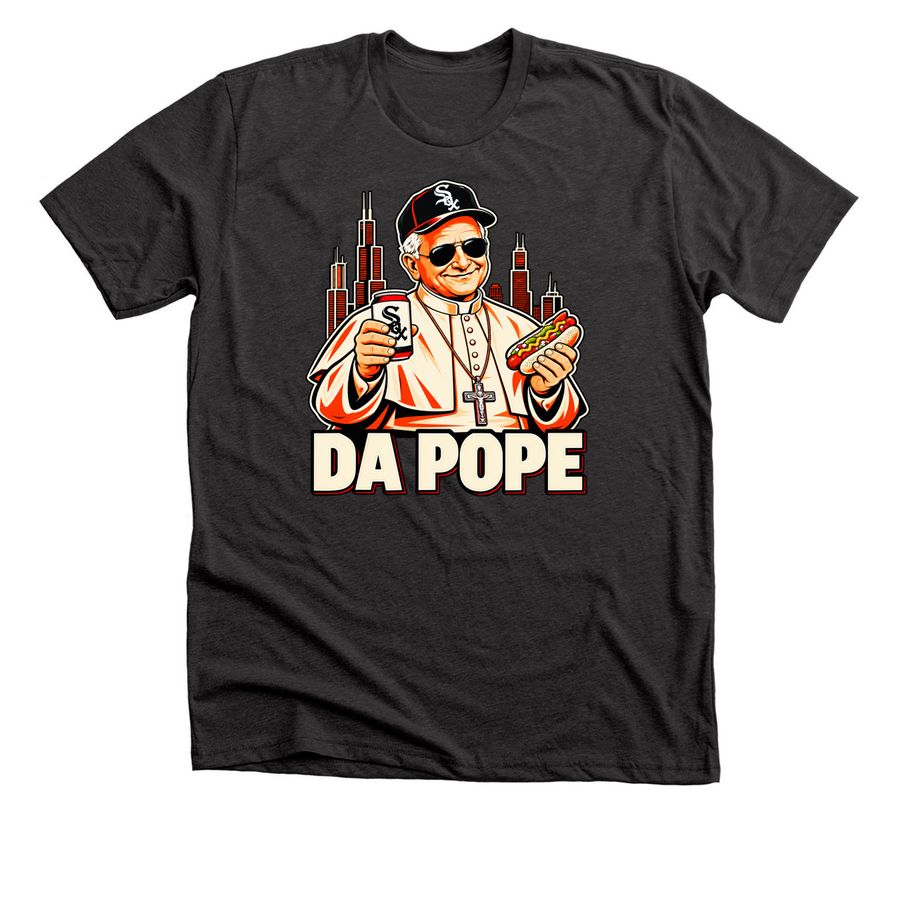 Da Pope Chicago White Sox Baseball MLB T-Shir, a Dark Grey Heather Premium Unisex Tee