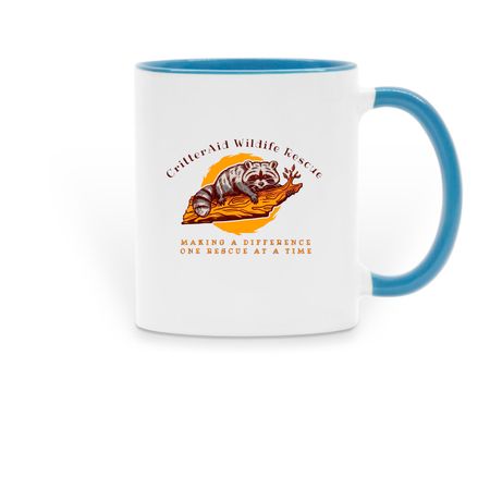 CritterAid Wild Life Rescue, a Light Blue Two-Tone Ceramic Mug