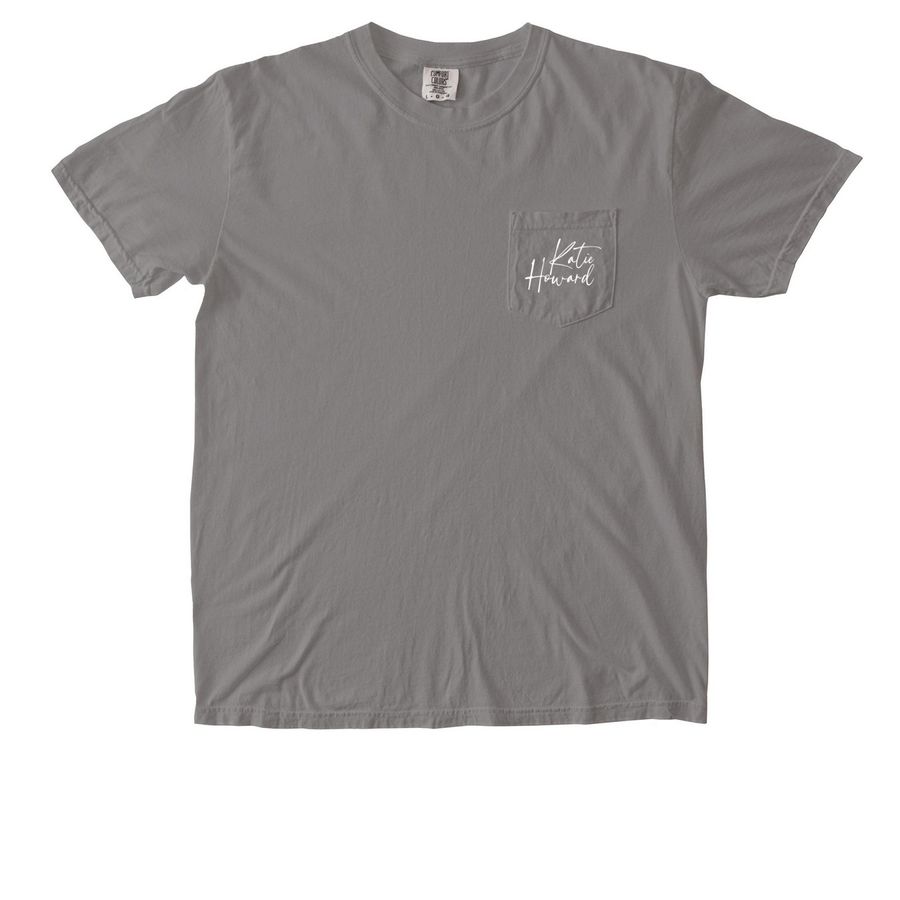 Katie Howard Pocket T-Shirt, a Grey Comfort Colors Pocket Tee