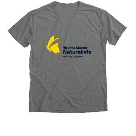 Large Logo, a Deep Heather Premium V-Neck Tee