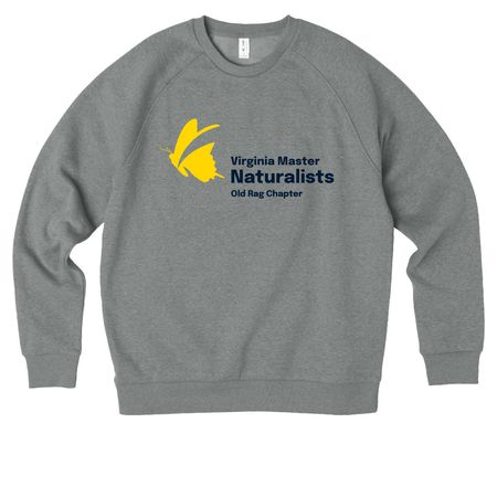 Large Logo, a Aluminum Grey Heather Allmade Organic CVC Crewneck Sweatshirt