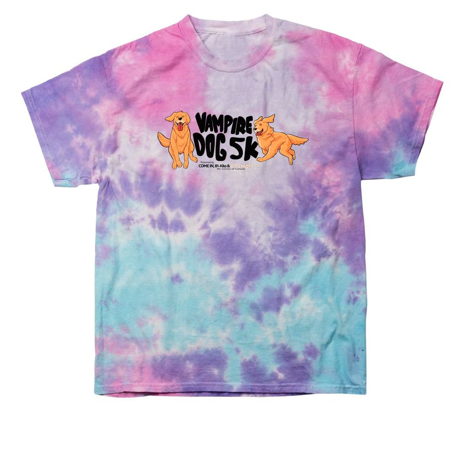 Vampire Dog 5K (Wings!), a Cotton Candy Classic Tie Dye Tee