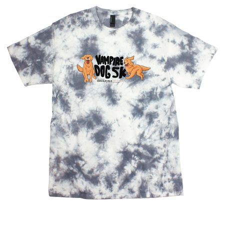 Vampire Dog 5K (Wings!), a Grey Crystal Tie Dye Tee