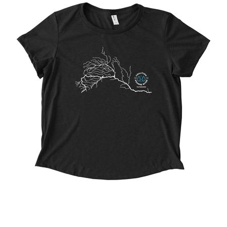 Support the Poudre River Watershed!, a Space Black Allmade Eco Triblend Women?s Scoop Neck Tee
