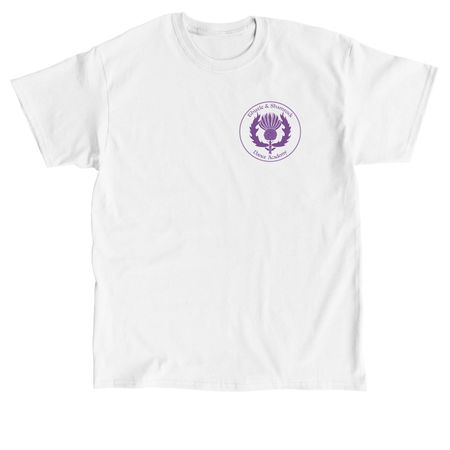 Dark Purple Breast Pocket, a White Classic Unisex Tee