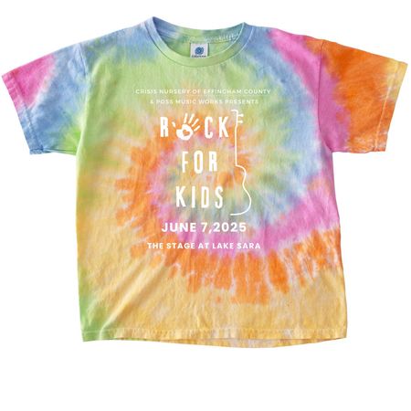 Rock for Kids 2025&nbsp;, a Eternity Youth Tie Dye Tee
