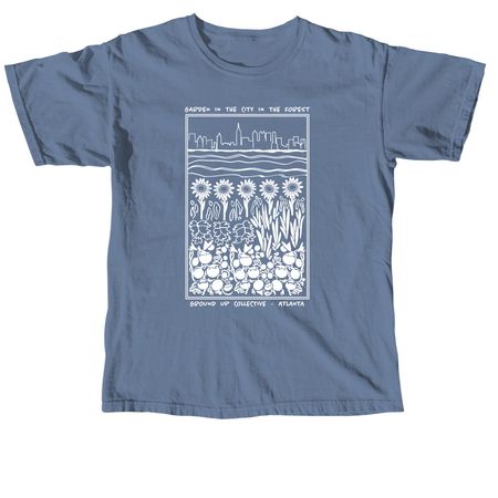 Garden in the City in the Forest - light, a Blue Jean Comfort Colors Unisex Tee