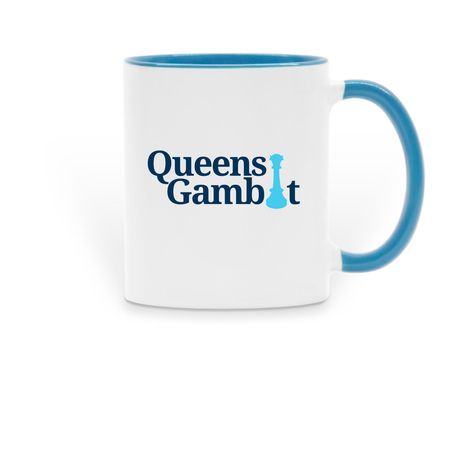 Coffee Collection, a Light Blue Two-Tone Ceramic Mug