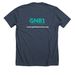 GNB1 - Rare, a Heather Midnight Navy Premium Unisex Tee (back-view)