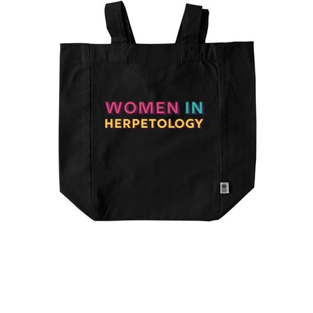 Women in Herpetology Bags, a Black Recycled Cotton Tote Bag