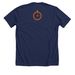 Navy True, a Solid Navy Blend Premium Unisex Tee (back-view)