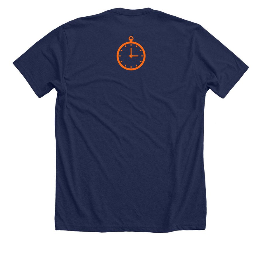 Navy True, a Solid Navy Blend Premium Unisex Tee (back-view)