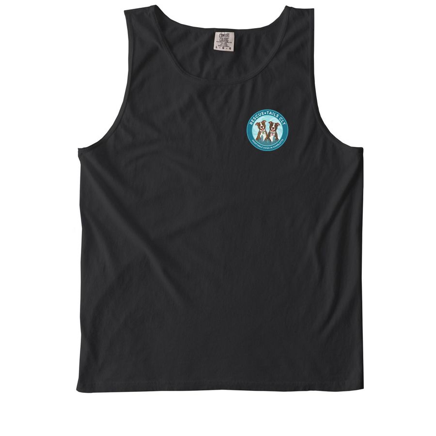 SUNDAYS ARE FOR THE DOGS TANK TOP, a Black Comfort Colors Tank Top