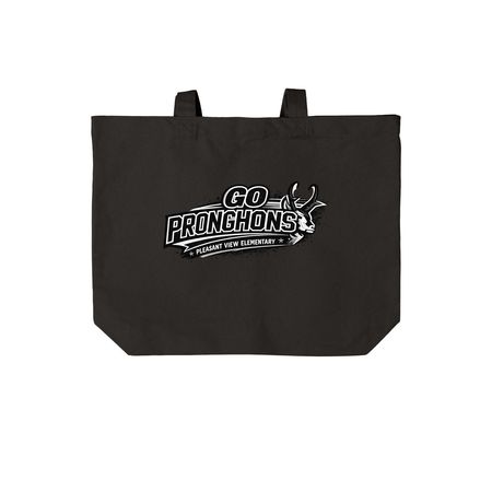 Accessories - PVE Tote, a Deep Black Cotton Canvas Tote Bag