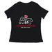 Women's V Neck, a Black Women's Relaxed V-Neck Tee