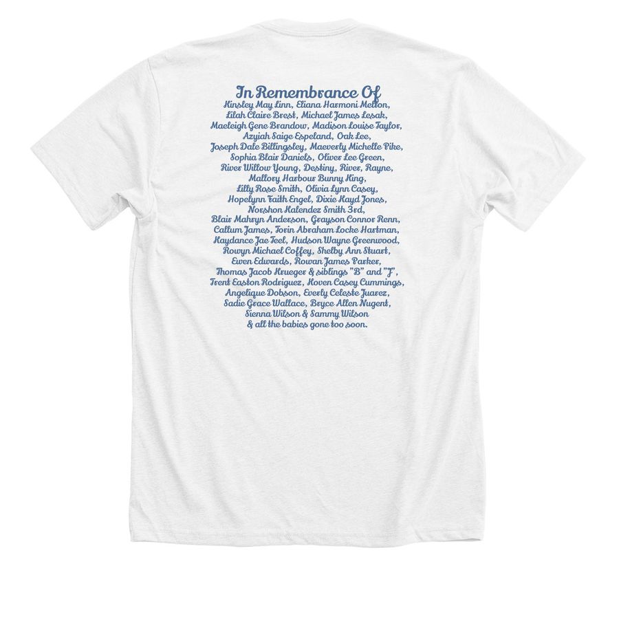 October Awareness Shirts Batch 27, a Solid White Blend Premium Unisex Tee (back-view)