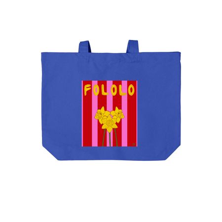 Blooming Season Part II, a True Royal Cotton Canvas Tote Bag