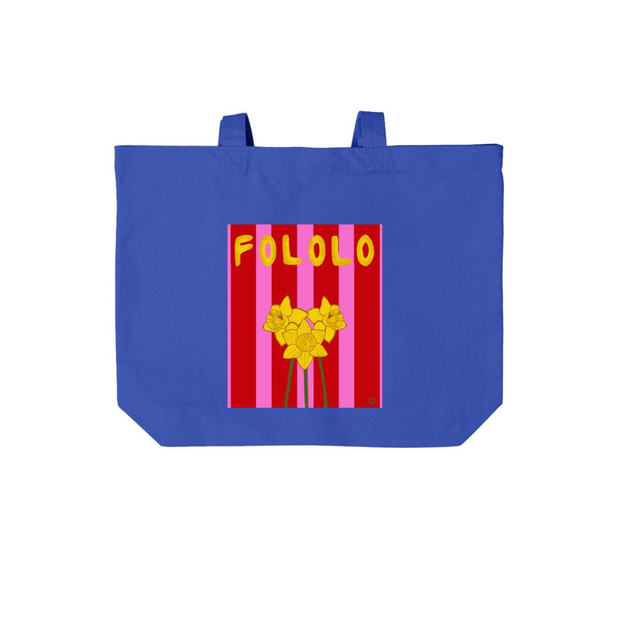 Blooming Season Part II, a True Royal Cotton Canvas Tote Bag