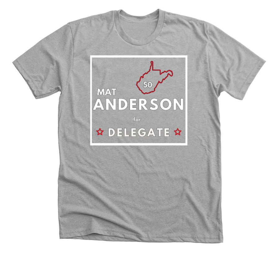 Anderson for Delegate, a Athletic Heather Premium Unisex Tee