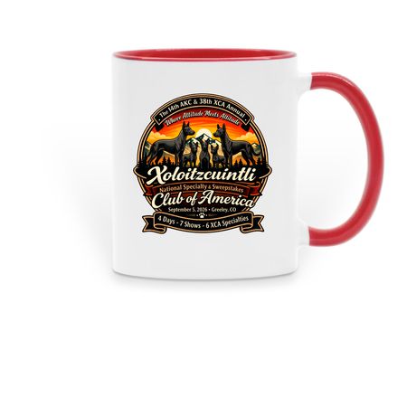 2026 XCA National Specialty Weekend Mug, a Red Two-Tone Ceramic Mug