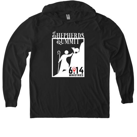 Summit Apparel with White Logo, a Space Black Allmade Eco Triblend Hoodie Tee