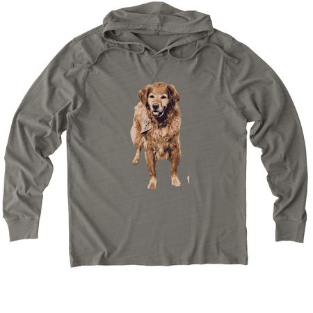 Ginger Snap, a Driftwood Grey Allmade Organic Cotton Mineral Dye Hoodie Tee