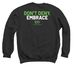 2026 Dwarfism Advocacy Month, a Black Crewneck Sweatshirt (back-view)