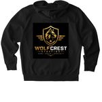 Wolfcrest Staffing, a Black Stanley/Stella Unisex Cultivator 2.0 Zip Up Pullover Hoodie (back-view)