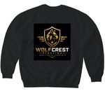 Wolfcrest Staffing, a Black Softstyle Crewneck Sweatshirt (back-view)