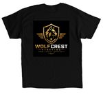Wolfcrest Staffing, a Black Classic Unisex Tee (back-view)