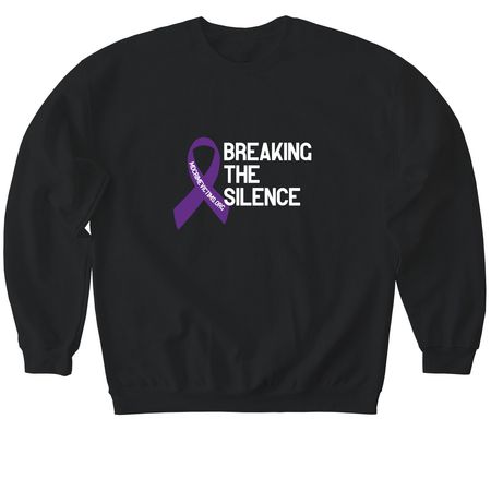 Breaking the Silence, a Black Softstyle Crewneck Sweatshirt