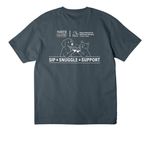 PMHS-CV x North Country Collaboration, a Vintage Navy Unisex Heavyweight Tee (back-view)