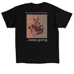 Keep Going, a Black Classic Unisex Tee (back-view)
