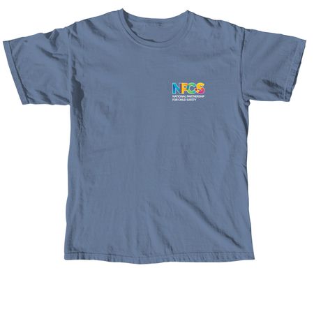 NPCS Logo T-Shirt, a Blue Jean Comfort Colors Unisex Tee