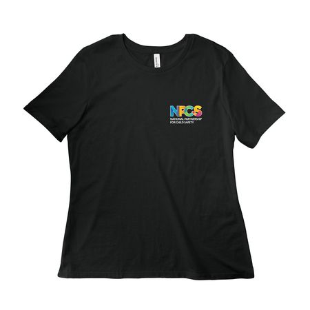 NPCS Logo T-Shirt, a Vintage Black Women?s Relaxed Cotton Tee