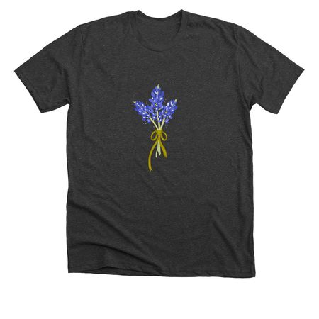 Bluebonnets for Texas, a Dark Grey Heather Premium Unisex Tee
