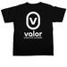 Valor Christian Academy, a Black Comfort Colors Unisex Tee (back-view)