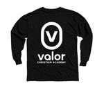 Valor Christian Academy, a Black Youth Long Sleeve Tee (back-view)