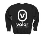 Valor Christian Academy, a Black Youth Crewneck Sweatshirt (back-view)