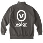 Valor Christian Academy, a Pepper Comfort Colors Quarter Zip Pullover (back-view)