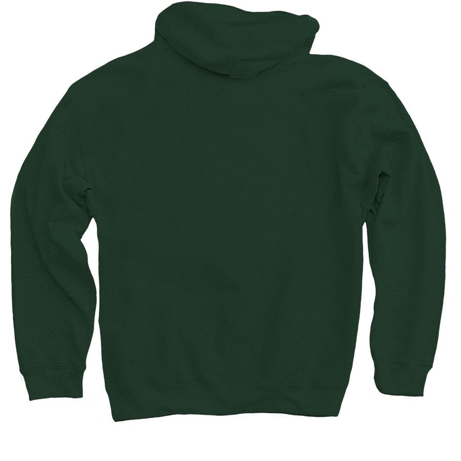 JCLC Hoodies & Sweatshirts, a Forest Green Pullover Hoodie (back-view)