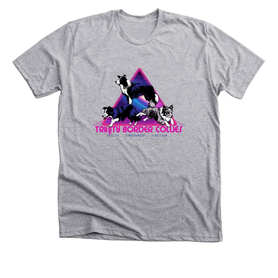 Trinity Border Collies, a Athletic Heather Premium Unisex Tee