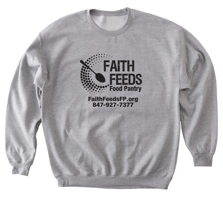 Faith Feeds T-shirt, a Sport Grey Softstyle Crewneck Sweatshirt