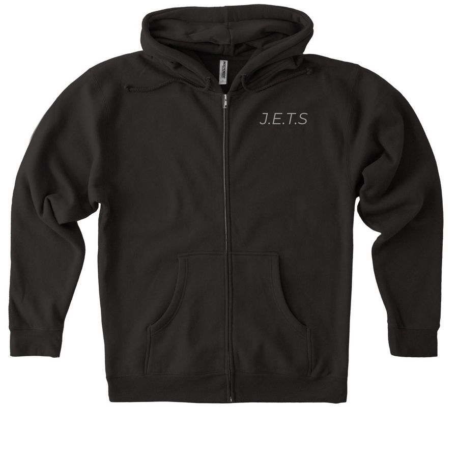 Just Enjoy This Sweatshirt, a Black Heavyweight Zip Up Hoodie