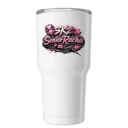 The SeniorRacha STAY Collection, a White Insulated Tumbler